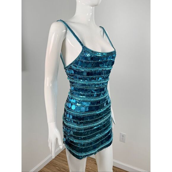 Retrofete Monae Sequin Dress Size Small $1195 - Picture 10 of 16